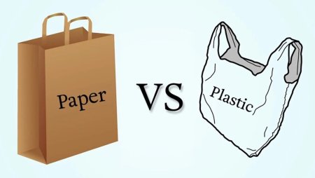 Бумажный и пластиковый пакет