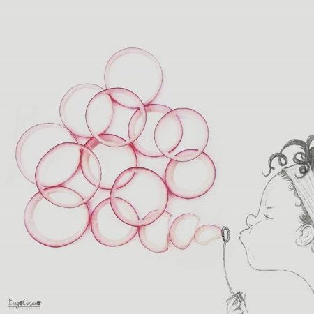 Пузыри карандашом