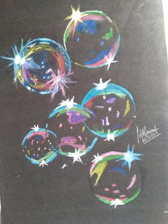 Мыльные пузыри красками