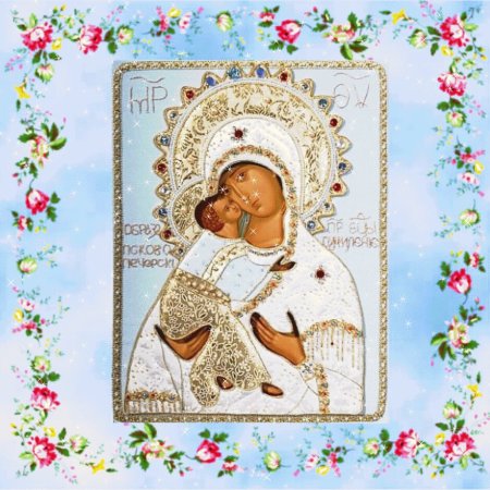 Икона Божией матери Умиление Псково Печерская