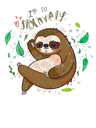 Иллюстрации милые ленивцы