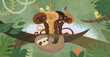 Ленивец на дереве арт