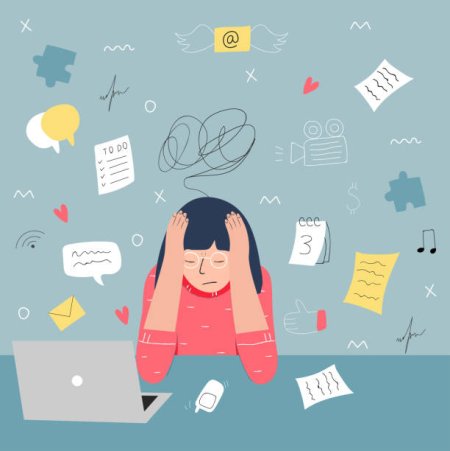 Стрессоустойчивость иллюстрация флэт