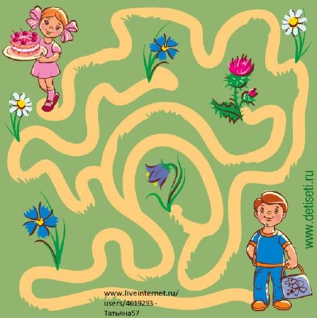 Лабиринты для дошкольников цветные