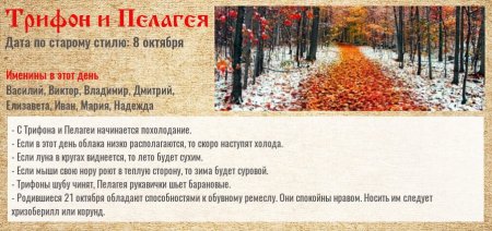 Народный календарь Трифон и Пелагея