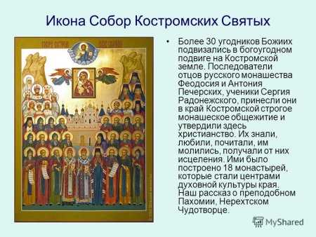 Собор костромских святых икона