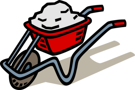 Ведро с цементом мультяшный