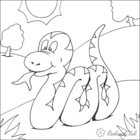 Заяц и змея раскраска