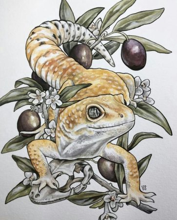 Ящерица арт