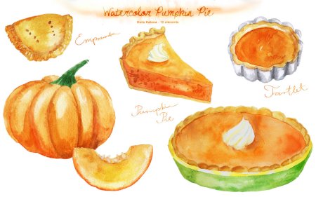 Иллюстрация тыквенного пирога