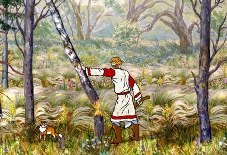 Славяне рубят деревья