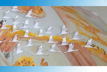 Праздник белых журавлей инсталляция