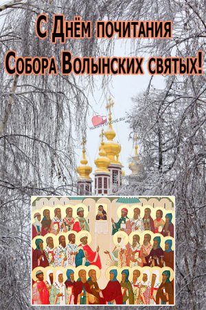 23 Октября волынских святых