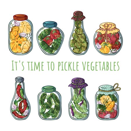 Рисование консервирование овощей