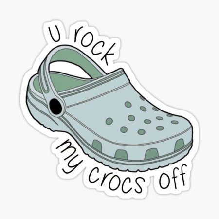 Crocs с наклейками