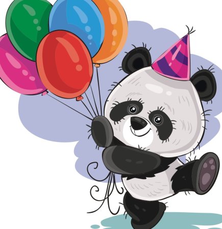 Панда с подарком