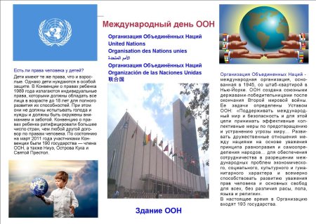 Буклет ООН