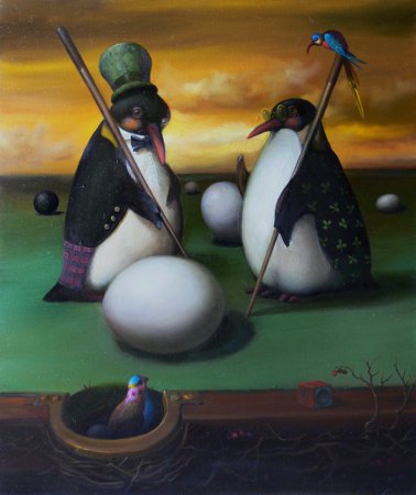 Картина Луиса Гарсия бильярд