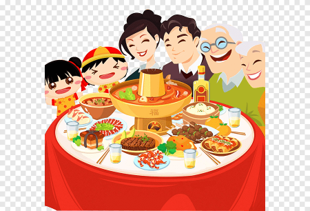 Праздничный стол cartoon