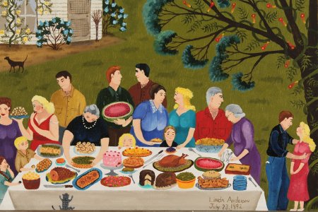 Картина семья за столом