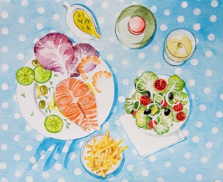 Рисование полезная еда