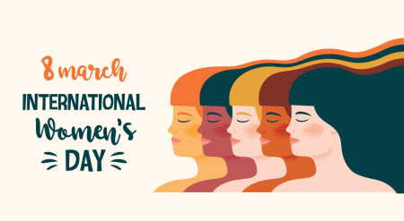 Международный день борьбы женщин стильная картинка