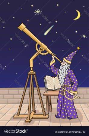 Иллюстрация древний астроном Звездочет