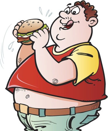 Толстяк с едой