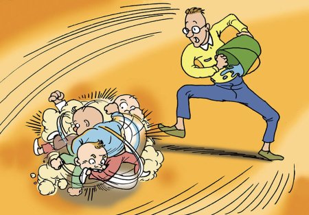 Драка школьников карикатура