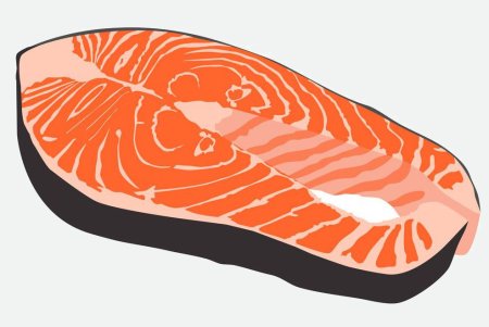 Нарисованный стейк семги