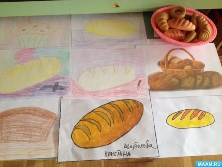 Рисование хлеб подготовительная группа