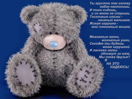 Стишок про плюшевого мишку