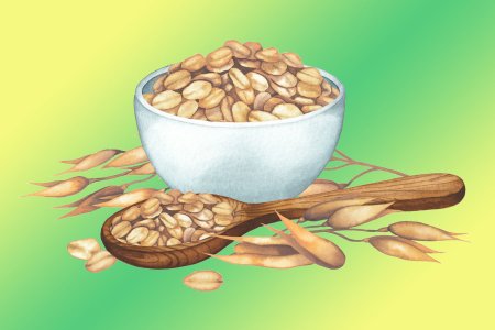 Овсяные хлопья рисунок