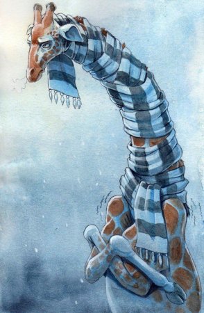Жираф в шарфике