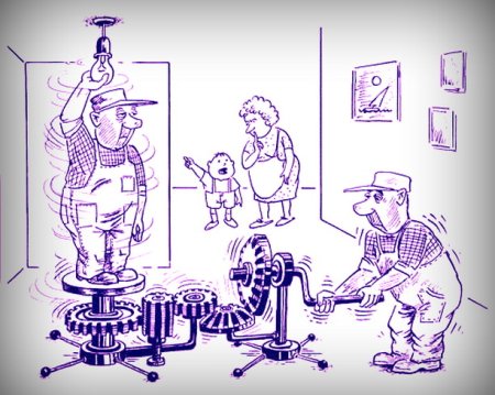 Карикатура на механика