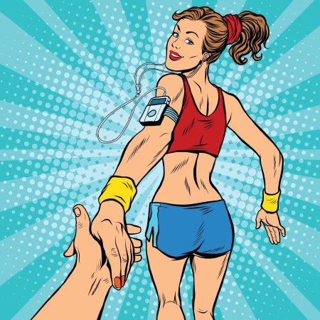 Спортсмены в стиле поп арт