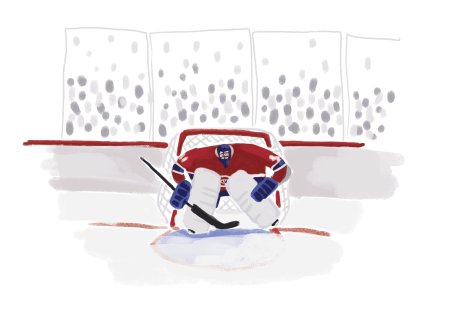 Хоккейный вратарь рисунок