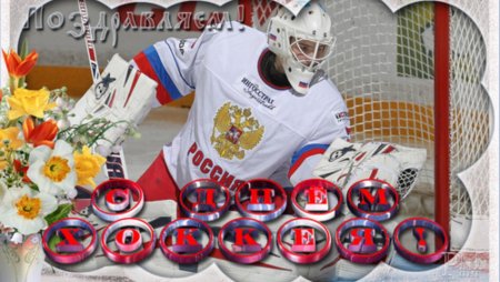 Открытка с днём рождения хоккеисту вратарю