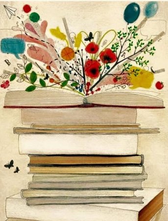 Книга с цветами рисунок