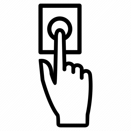 Рука нажимает на дверной звонок