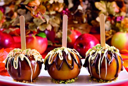 День яблока яблоки в карамели