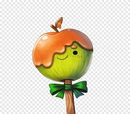 Яблоко в карамели вектор