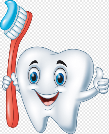 Зуб с зубной щеткой