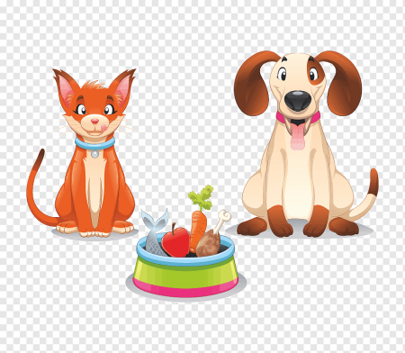 Мультяшка собака кушает