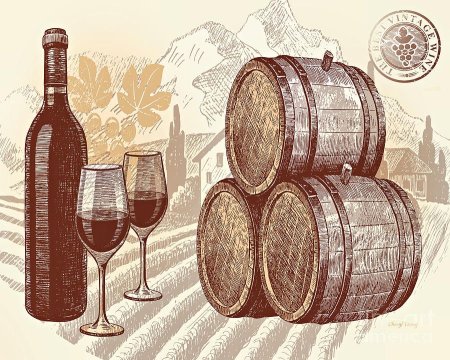 Винные этикетки под старину