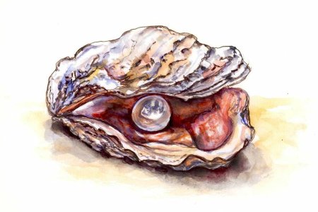 Жемчуг акварелью