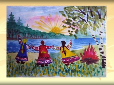 Народные праздники рисование