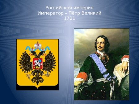 Российская Империя 1721 Петр 1
