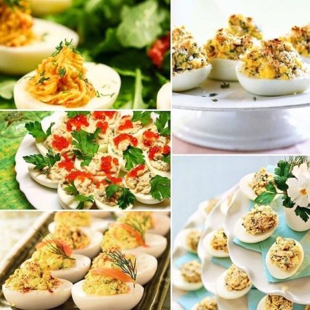 Фаршированные яйца 25 вариантов