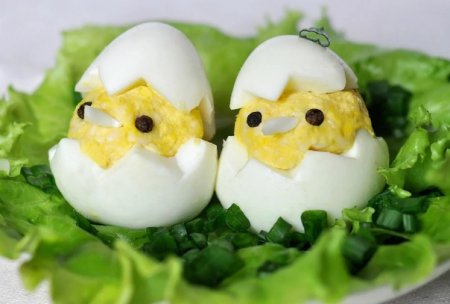 Украшение фаршированных яиц